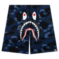 Color Camo Shark Sweat Shorts Navy