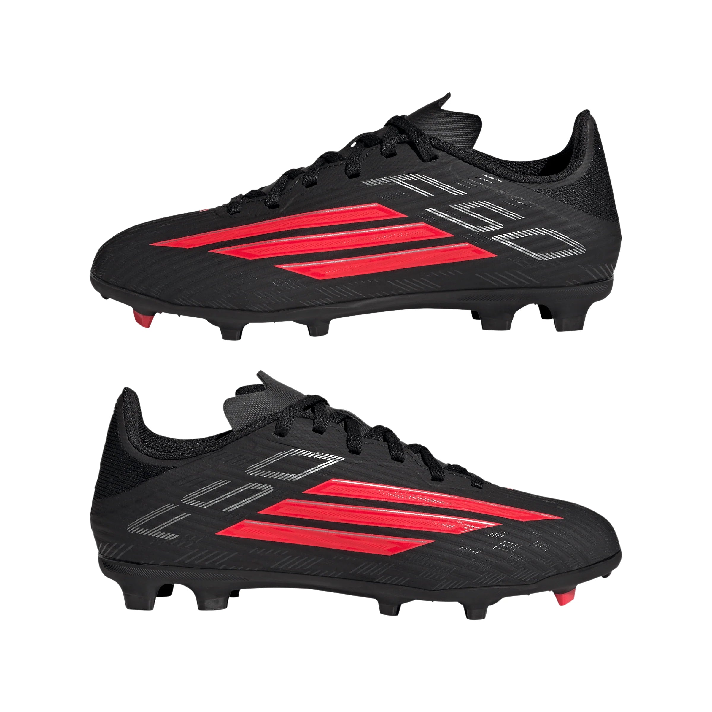 adidas F50 League FG MG Firm Ground Multi Ground Youth Soccer Cleats Black Red