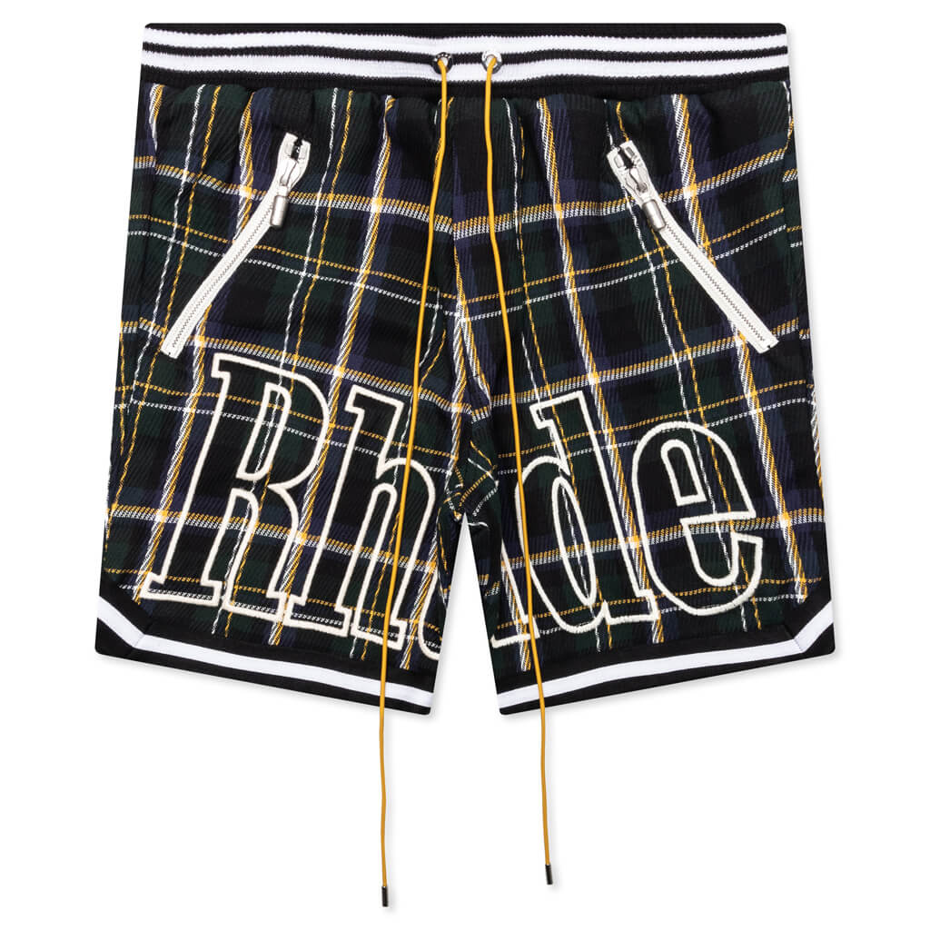 Flannel Court Logo Short Multi Green