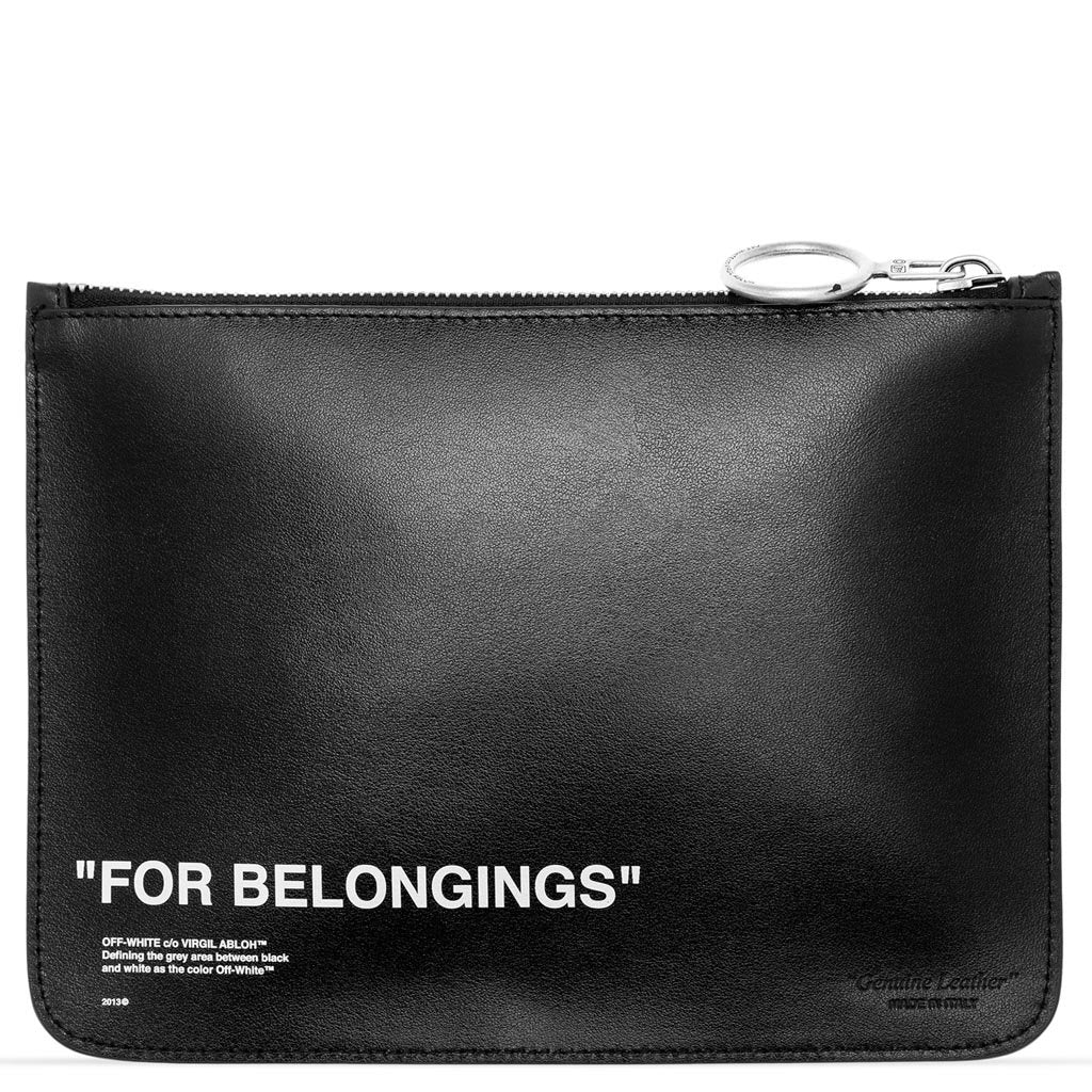 Quote Pouch Black White