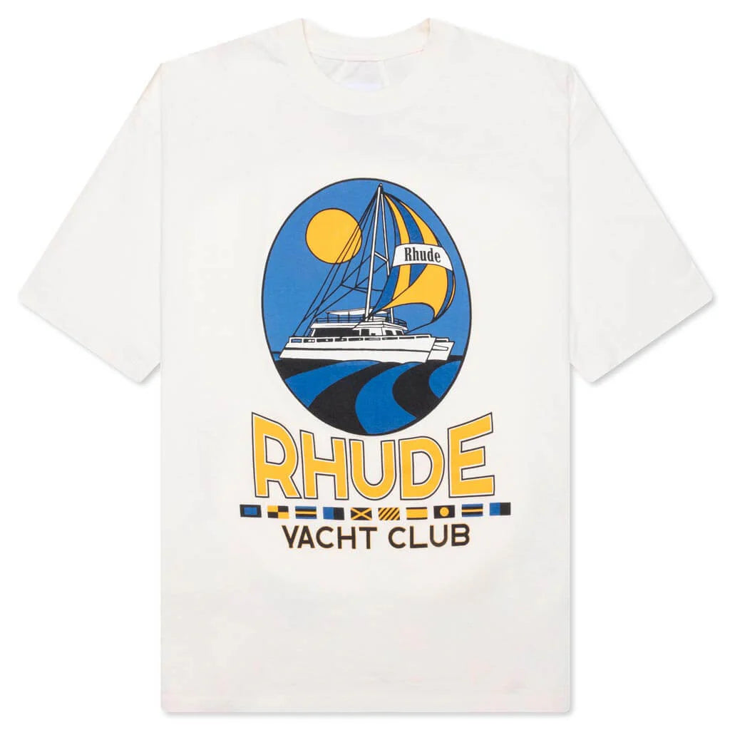 Yacht Club Tee Vintage White