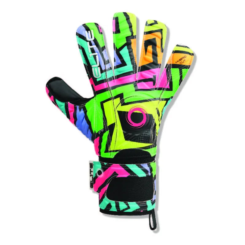 Elite Sport Camaleon Goalkeeper Soccer Gloves Black Green Yellow