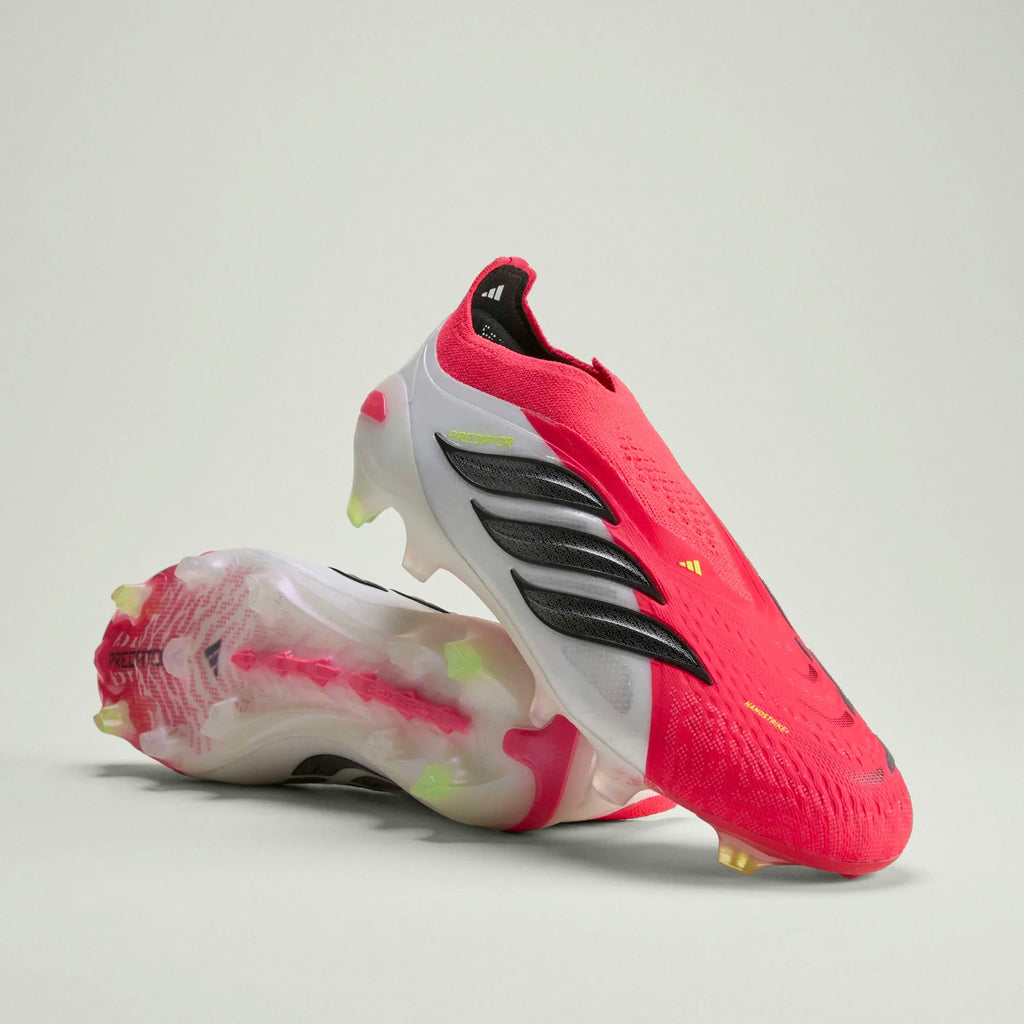 adidas Predator Elite Laceless FG Firm Ground Mens Soccer Cleats Red Black White