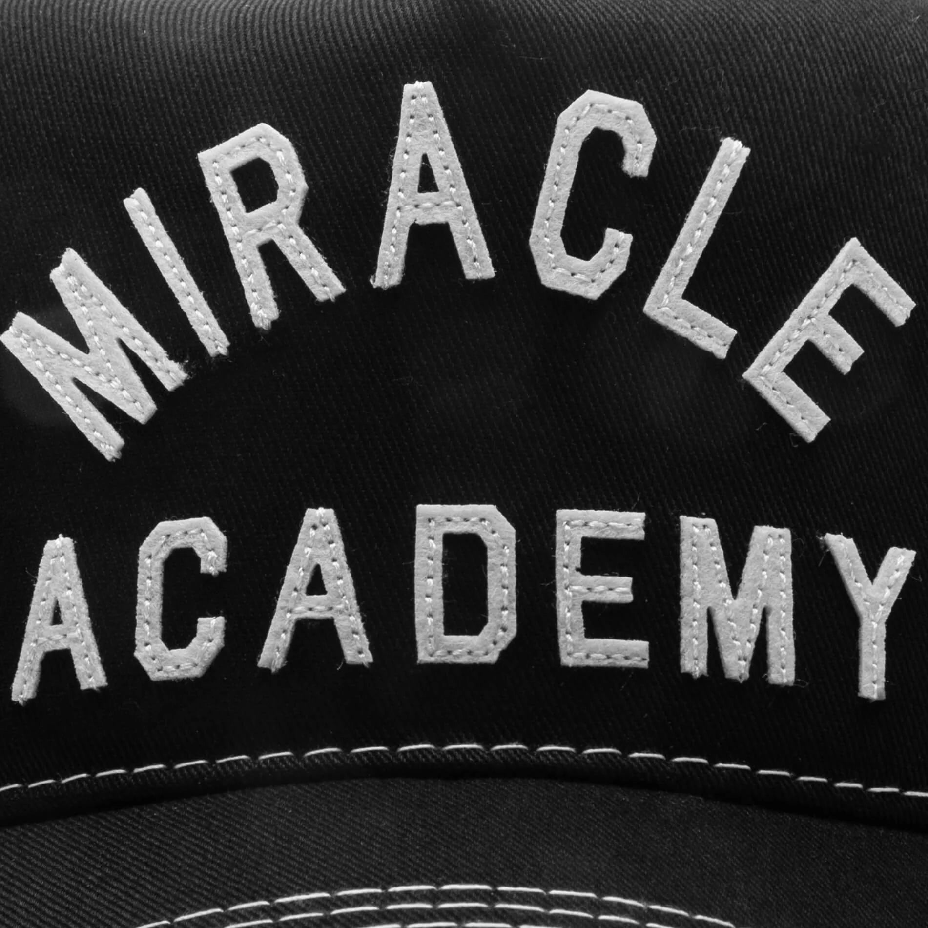 Miracle Academy Contrast Trucker Hat Black White