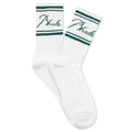 Script Logo Sock White Green