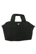 Varsity Black Quilted Tote Bag