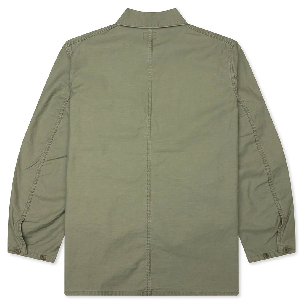 Reversed Sateen Coverall Jacket Olive