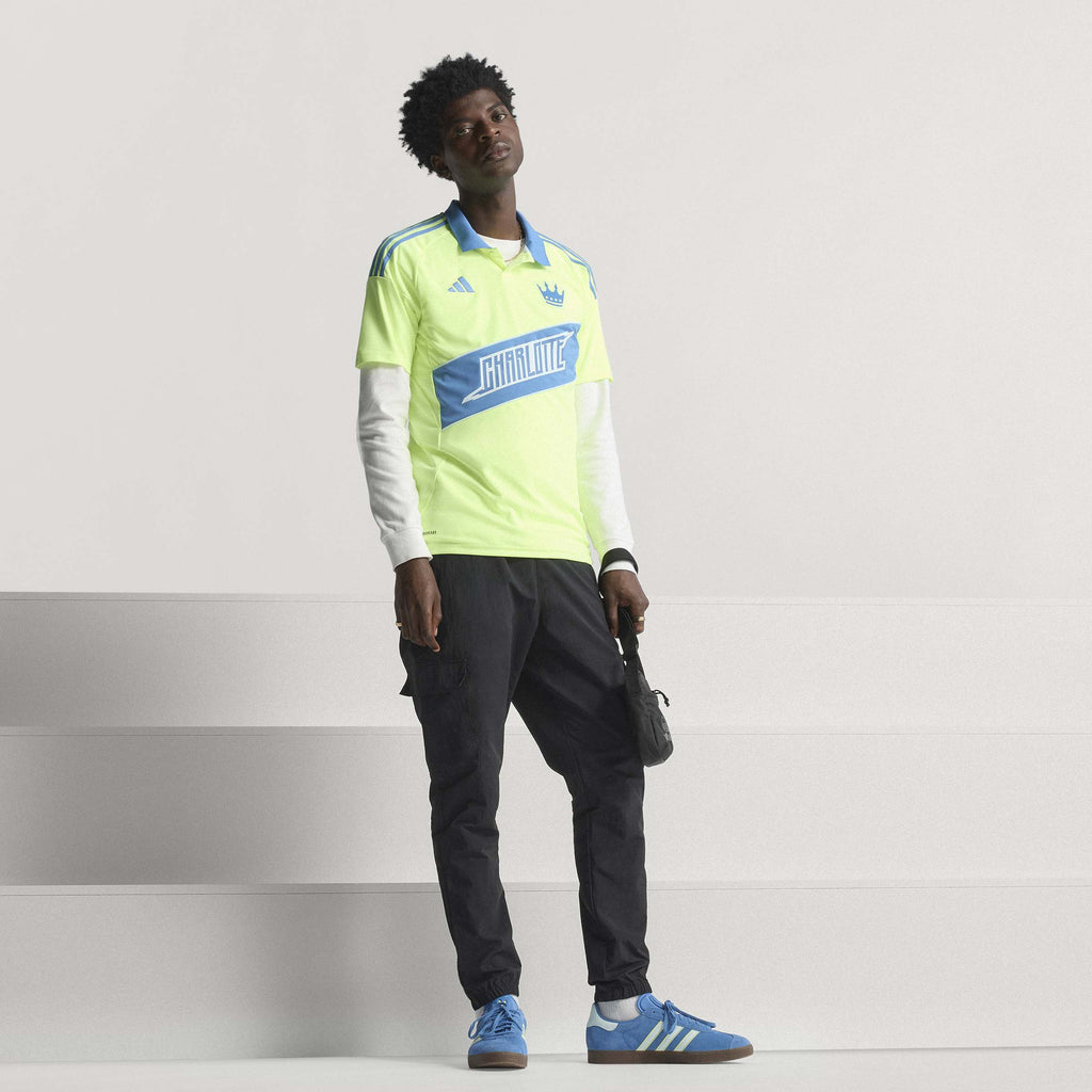 adidas Mens Charlotte FC Third Soccer Jersey 25 26 Yellow