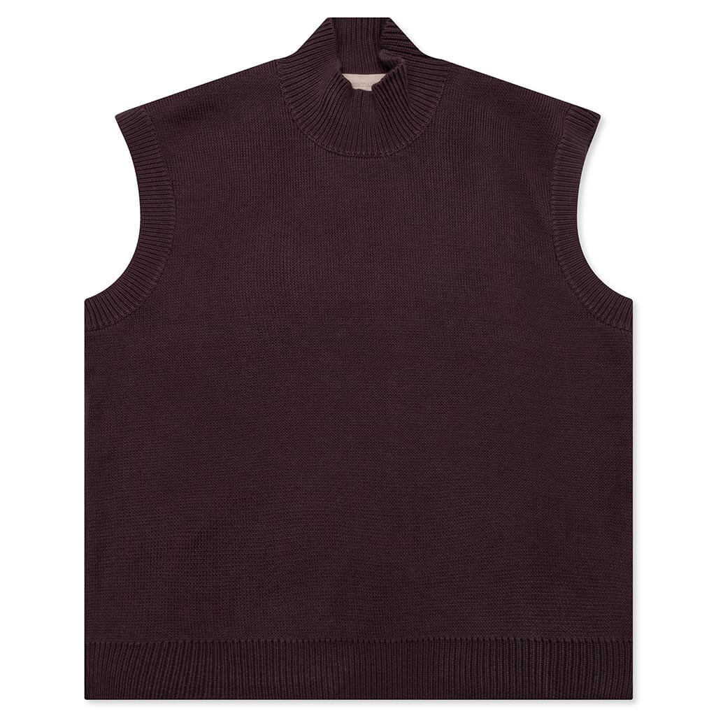 Womens Mock Vest Plum
