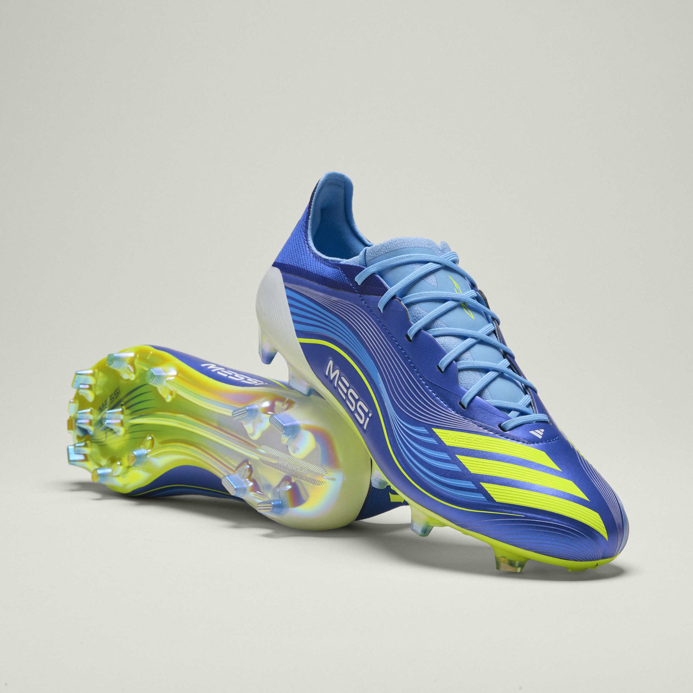 adidas F50 Messi Elite FG Mens Soccer Cleats Royal Blue Yellow Blue