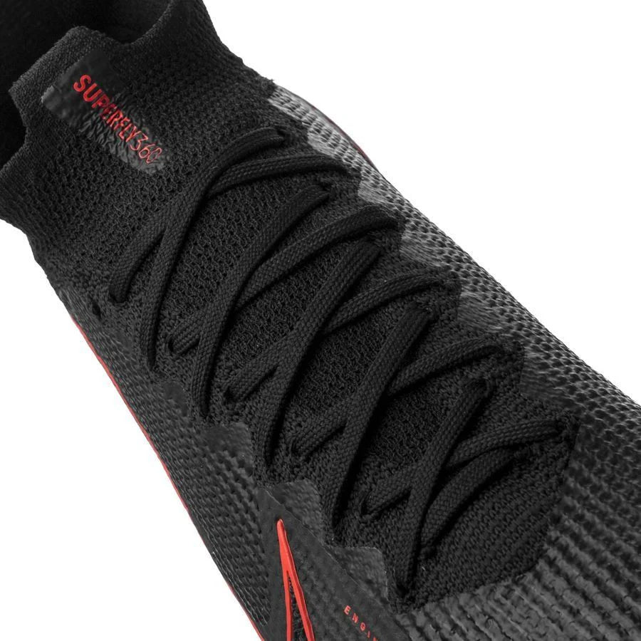 Nike Mercurial Superfly 7 Elite FG Firm Ground Mens Soccer Cleats Black Chile Red Dark Smoke Grey