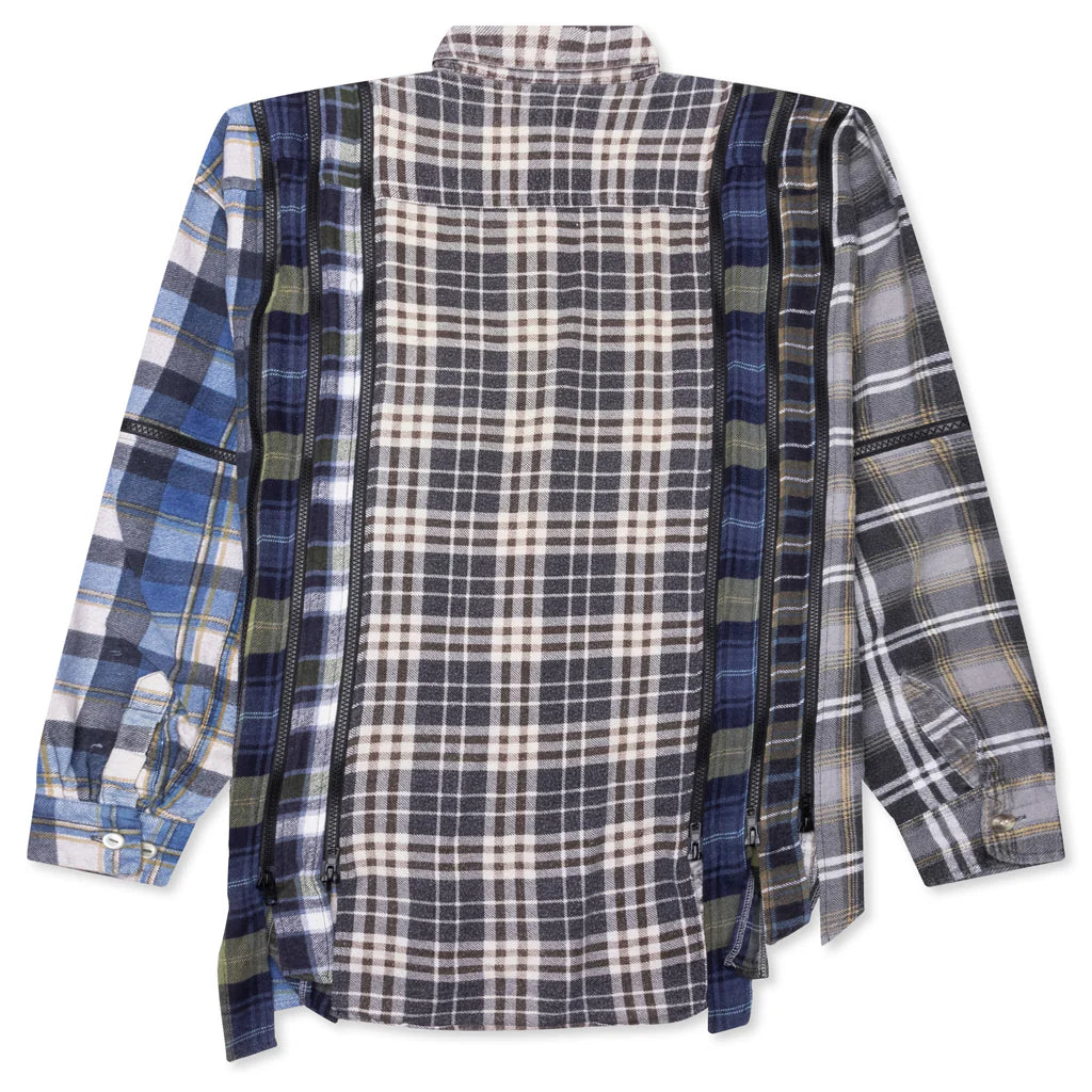 7 Cuts Zipped Wide Shirt Assorted