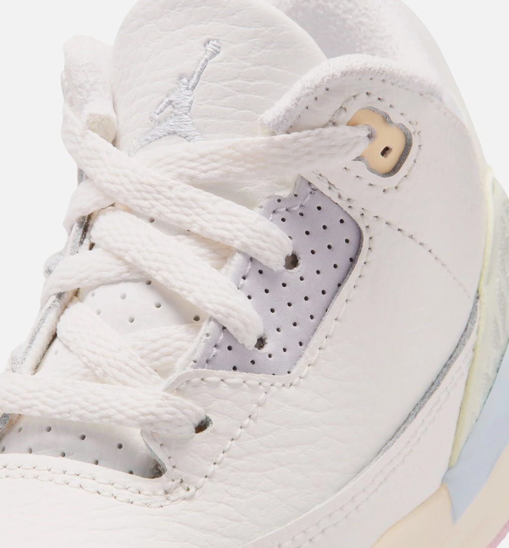Air Jordan 3 Retro Sail And Jade Aura Infant Toddler Lifestyle Shoe Sail Aura Jade Aura Iris Whisper