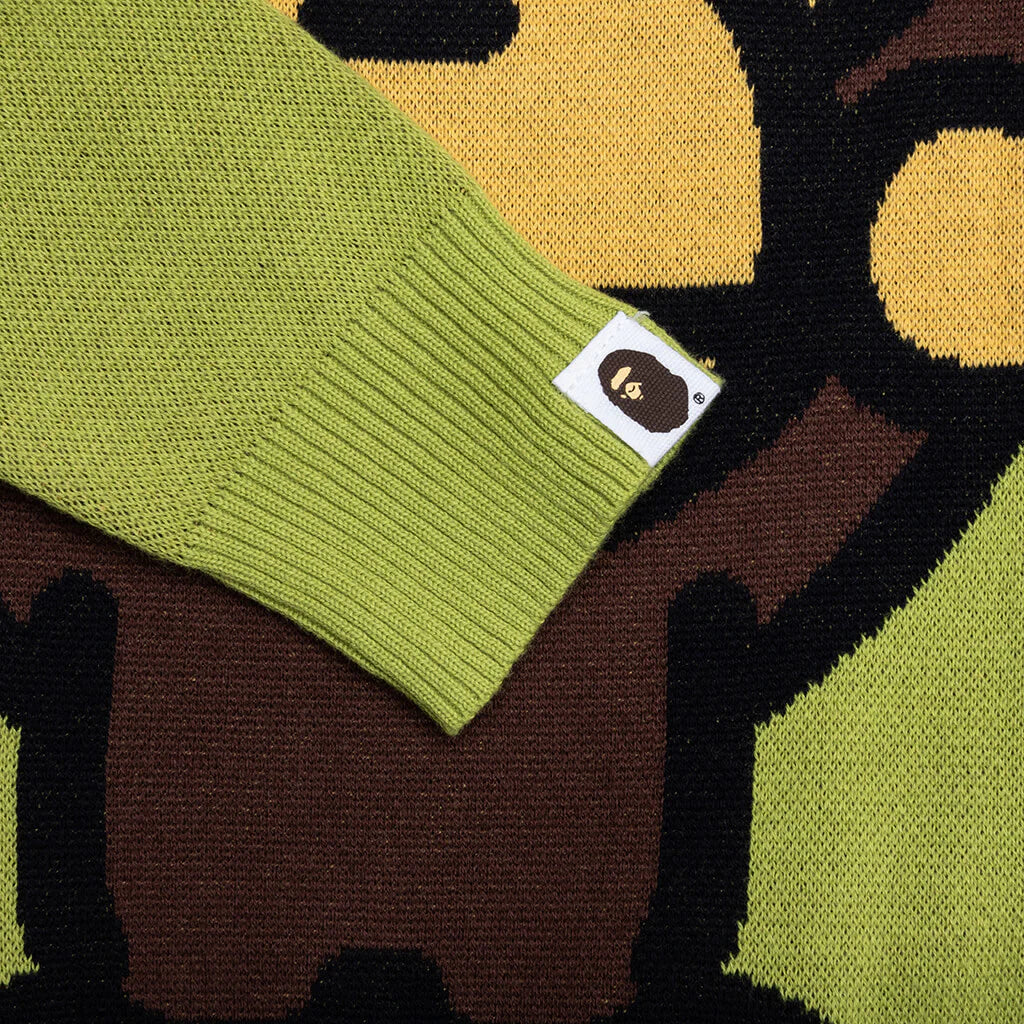 Kids Big Baby Milo Cotton Knit Sweater Green