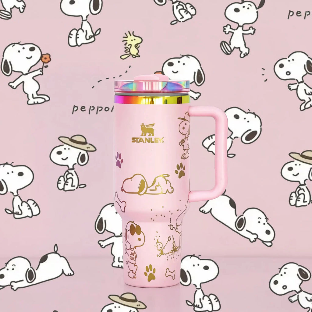 Copo Térmico Snoopy Tumbler 12L Inox com Tampa Hermética