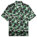ABC Camo Open Collar S S Shirt Green