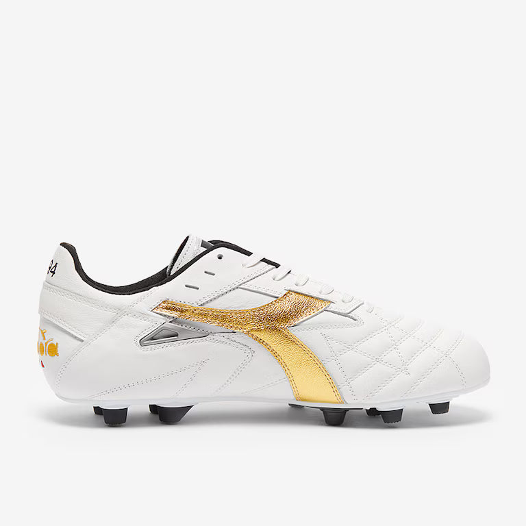 Diadora Match Winner Made in Italy OG LT MDPU Firm Ground Soccer Cleats White Gold