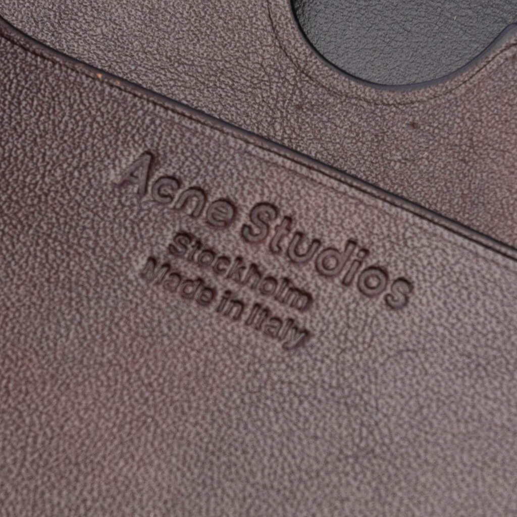 Folded Leather Wallet Dark Brown