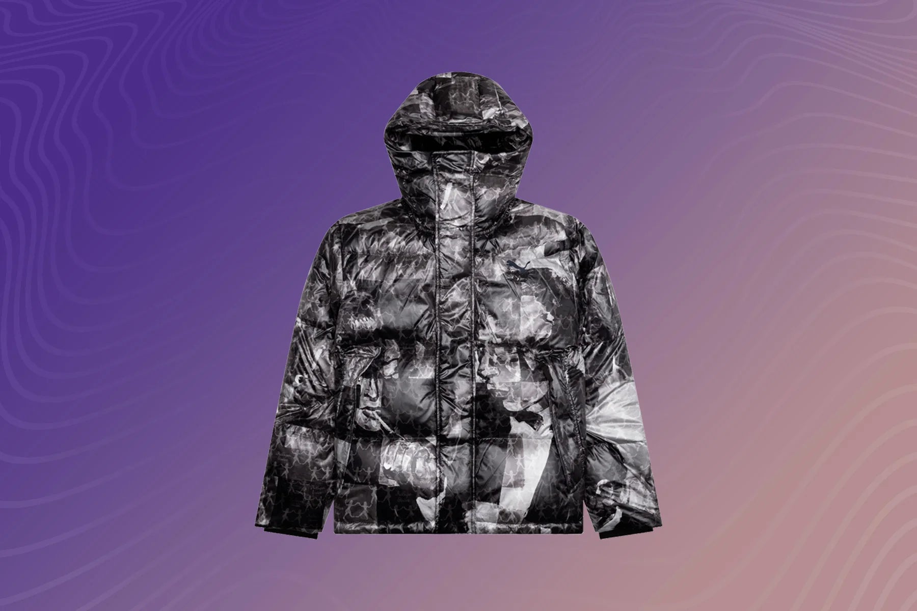 Puma x KidSuper MMQ AOP Puffer Jacket Black