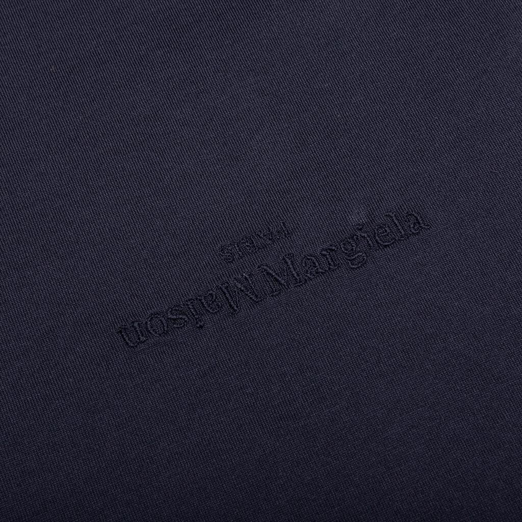 Upside Down Logo T Shirt Blue Tonal Embroidery