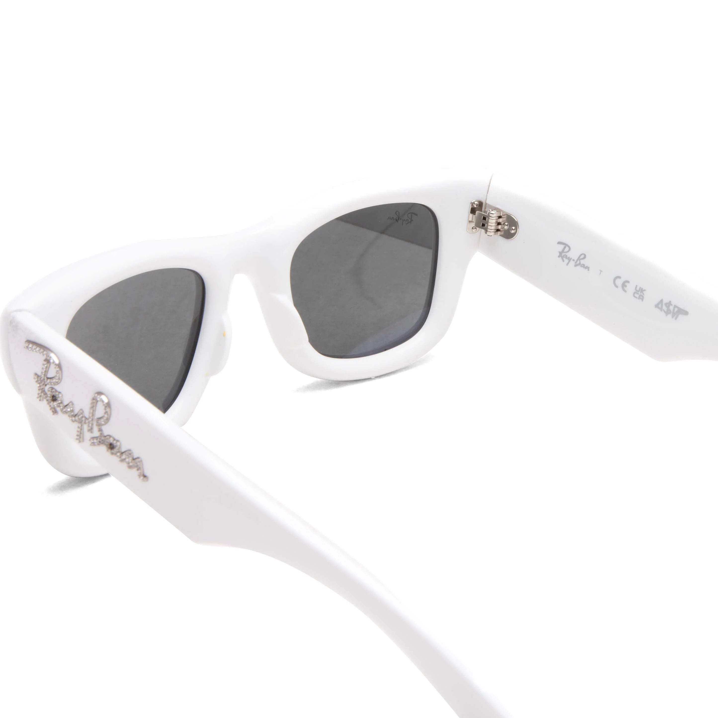 Ray Ban x AAP Rocky Wayfarer Puffer Crystal Edition White Strass