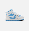 Air Jordan 1 Mid Legend Blue Infant Toddler Lifestyle Shoe White Legend Blue