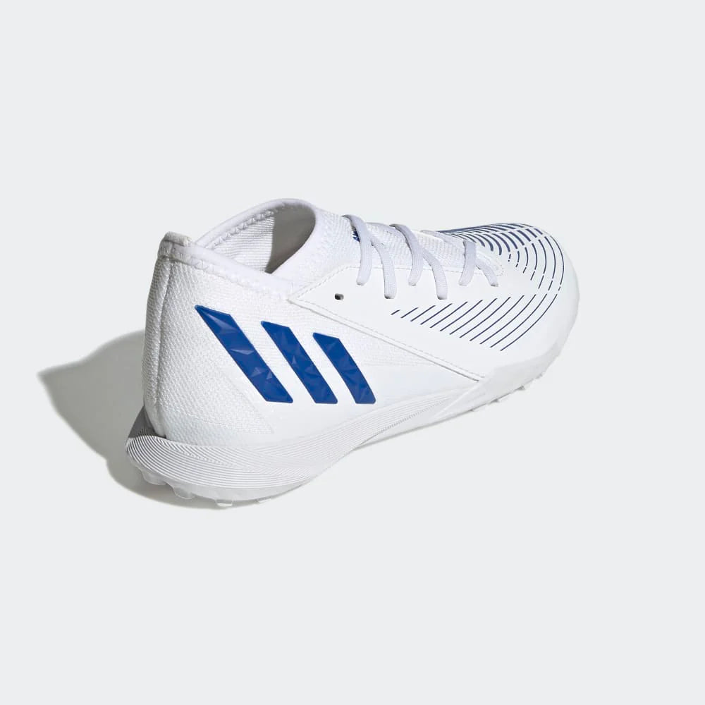 adidas Kids Predator Edge 3 TF J Turf Football Boots White Blue