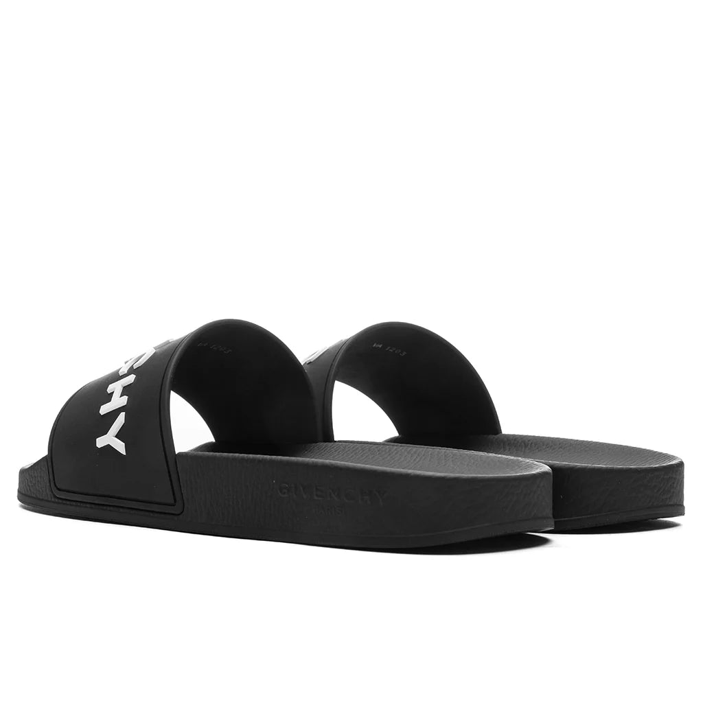 Slide Flat Sandals Black