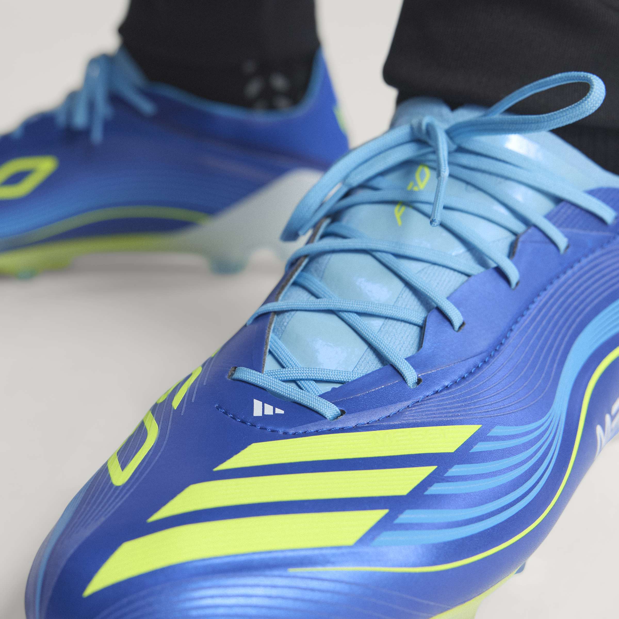 adidas F50 Messi Elite FG Mens Soccer Cleats Royal Blue Yellow Blue