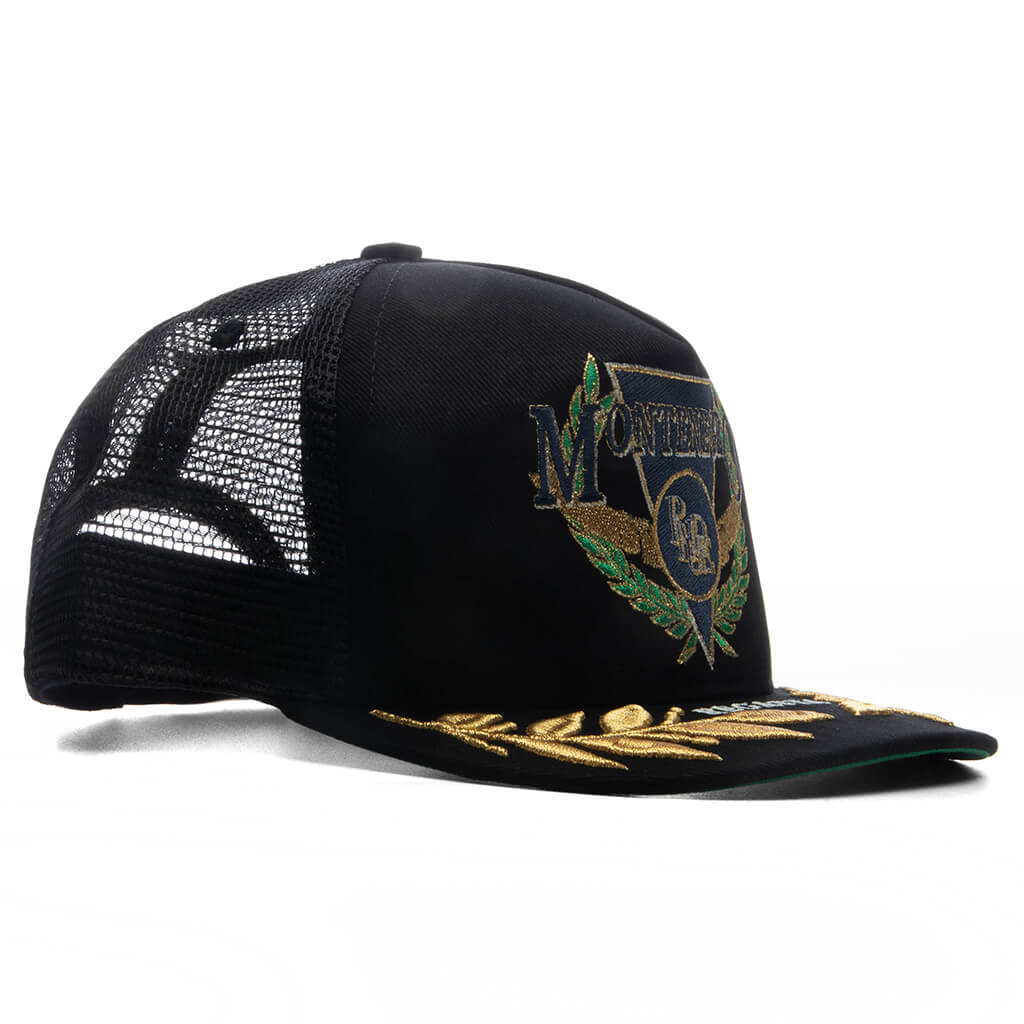 Montenegro Regatta Trucker Hat Black Navy Gold