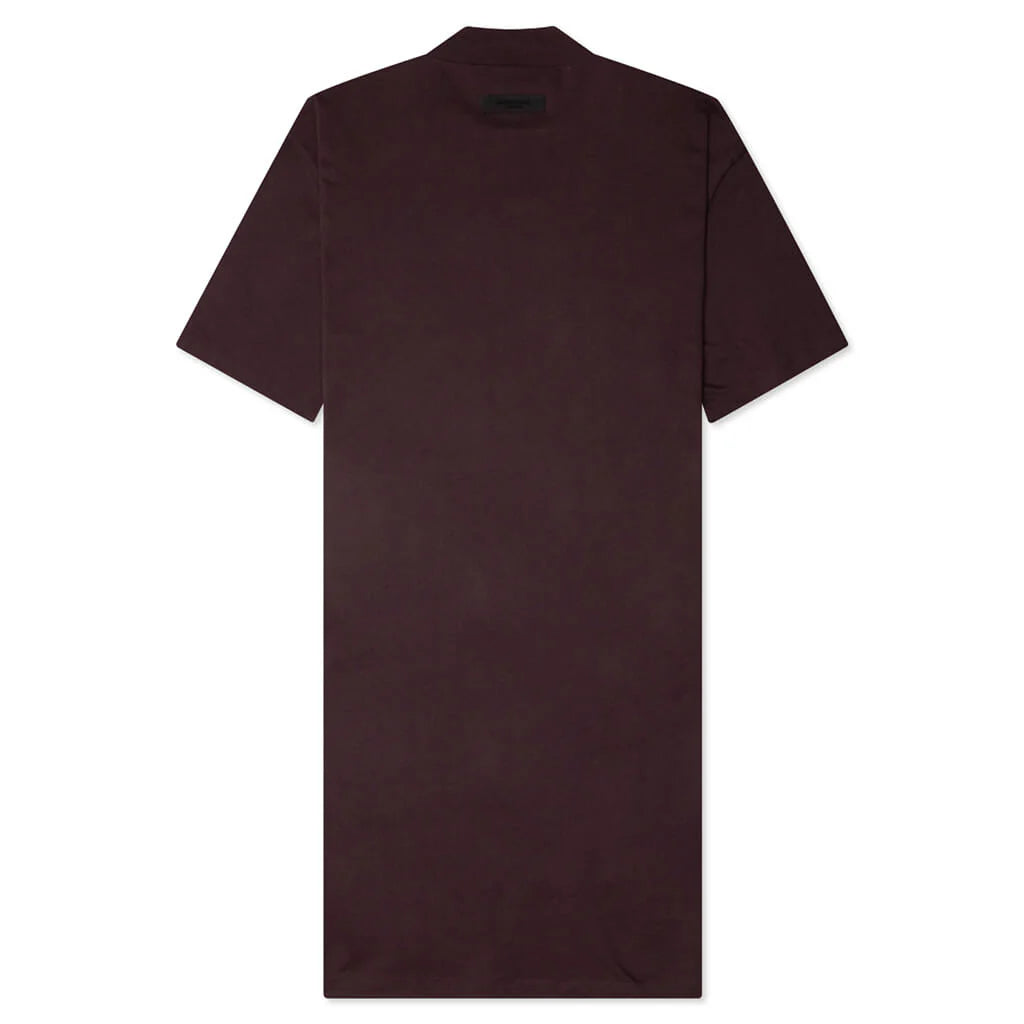 Womens 3 4 Tee Dress Plum