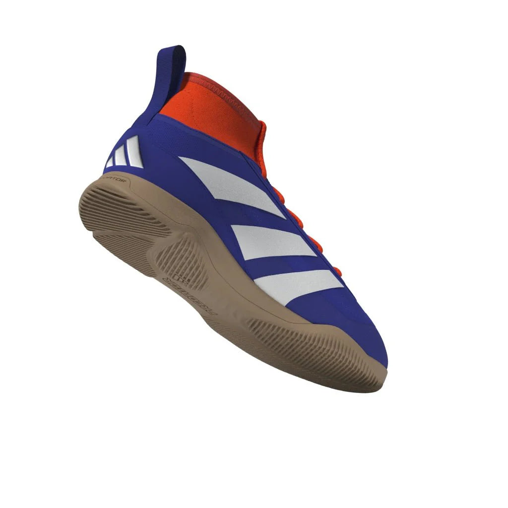 adidas Predator League IN Junior Indoor Soccer Shoes Lucid Blue White Solar Red