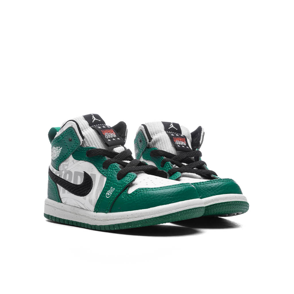 Jordan 1 Mid SE TD Pine Green Sail Black Team Orange