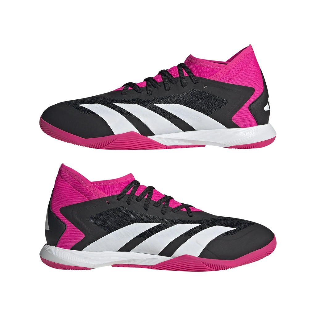adidas Predator Accuracy3 IN Indoor Soccer Shoes Black White Shock Pink