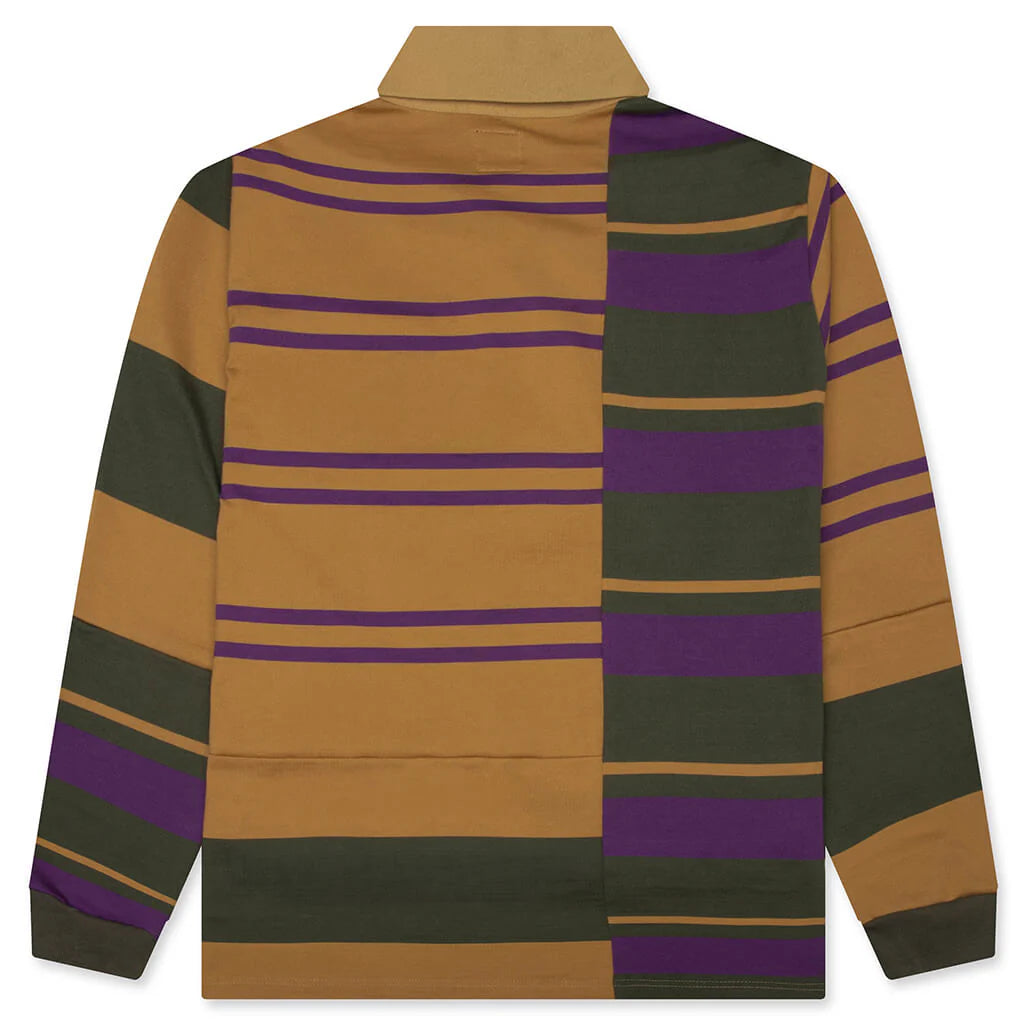 Rugger L S Polo Shirt Crazy Pattern Square