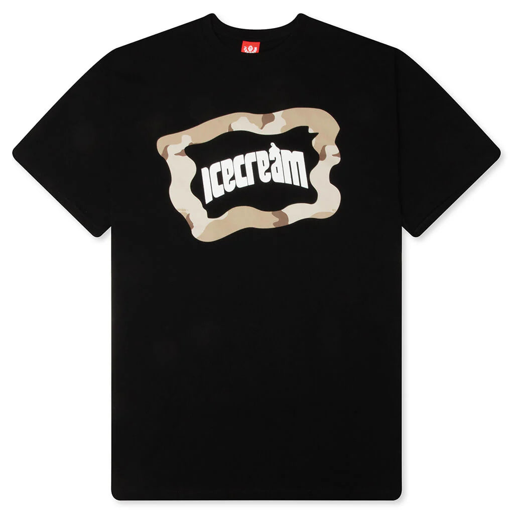Taupe S S Tee Black