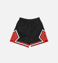 Essential Diamond Womens Shorts Black Red