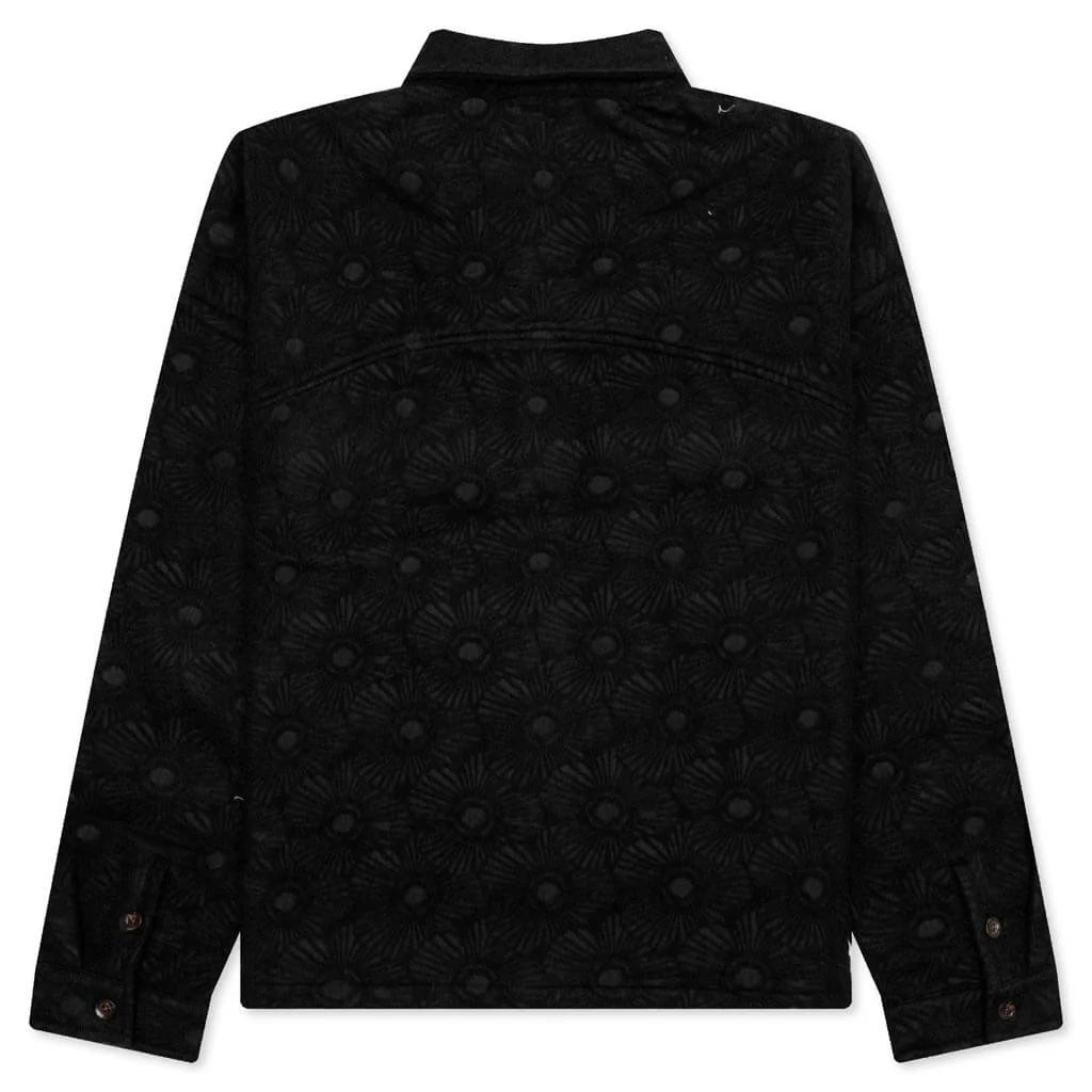 Floral Cover Shirt Black