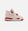 Air Jordan 4 Retro Valentines Day Infant Toddler Lifestyle Shoe Pale Ivory Sierra Red Tough Red
