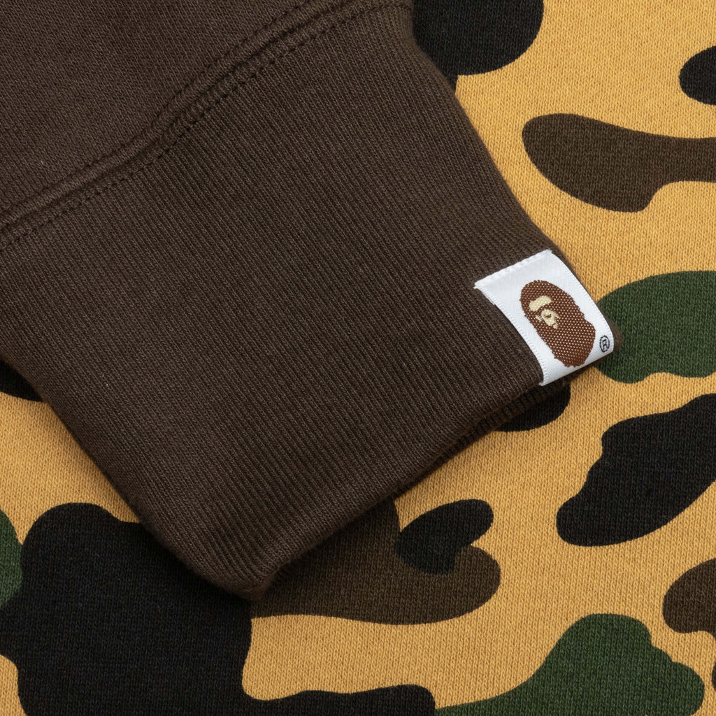 1st Camo Crazy College Full Zip Hoodie Yellow