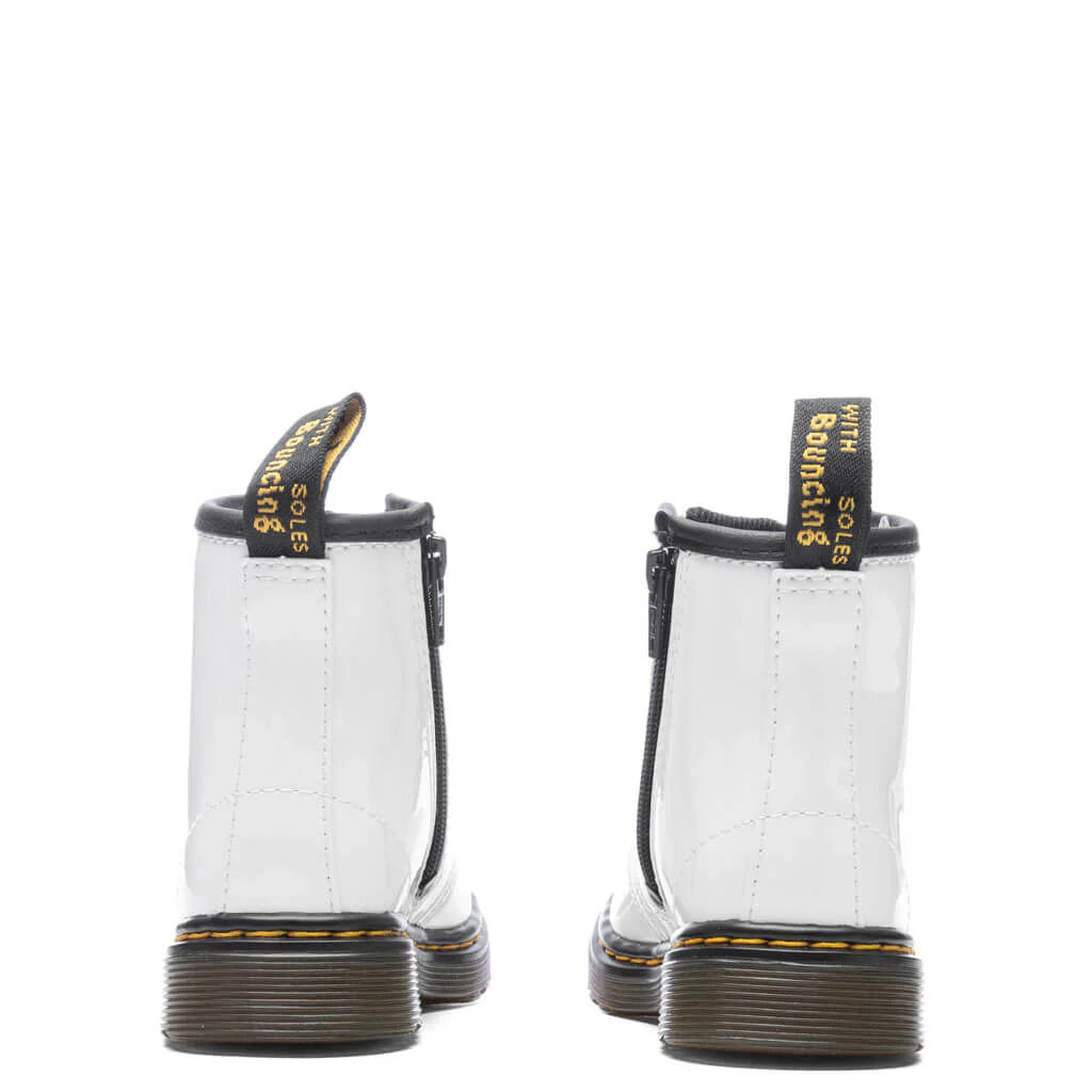 Toddler 1460 Patent Leather Boots White Patent Lamper