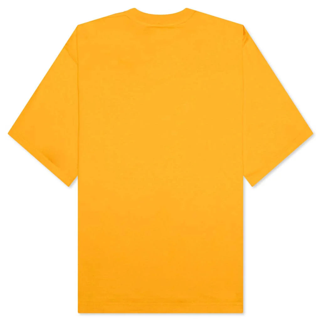 Organic Cotton T Shirt With Marni Dripping Print Light Orange