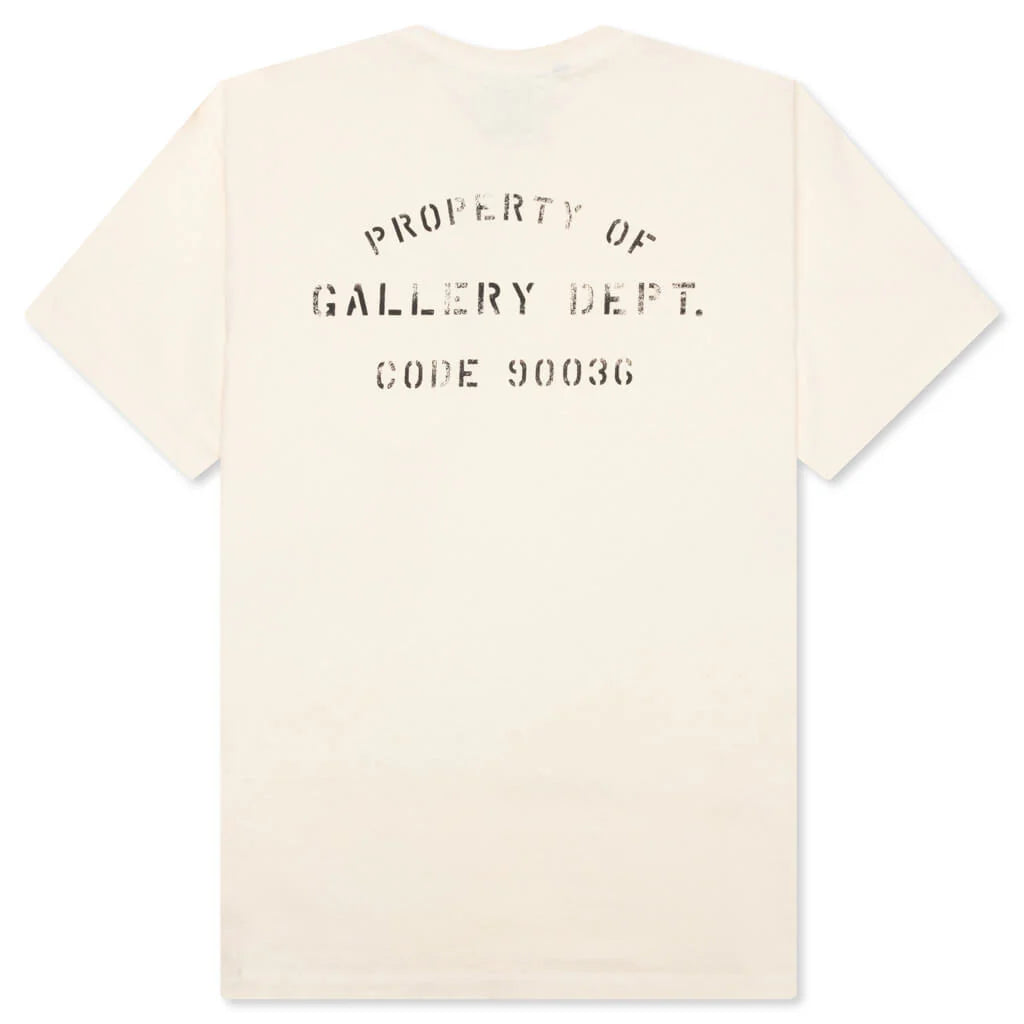 Property Of Stencil Tee Antique White