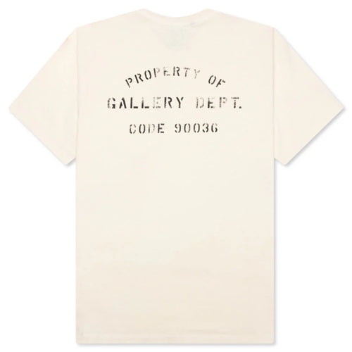 Property Of Stencil Tee Antique White