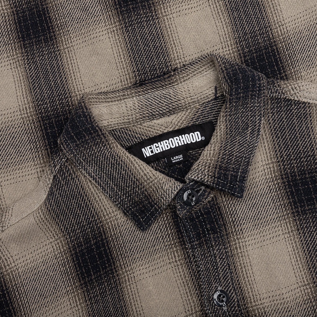 Savage Block Hombre Check Shirt LS Greige