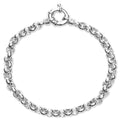 Thick Rolo Bracelet 925 Sterling Silver