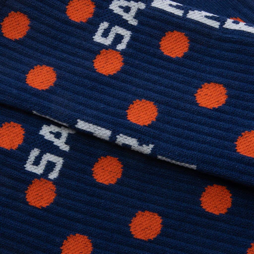 Dot Socks Navy