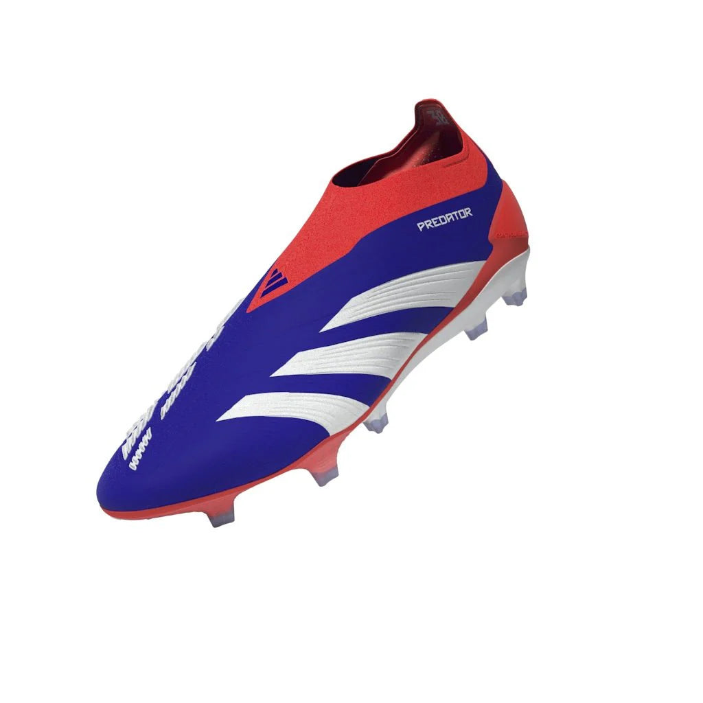 adidas Predator Elite Laceless FG Laceless Firm Ground Soccer Cleats Lucid Blue White Solar Red