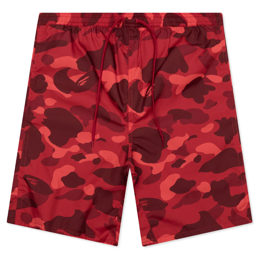 Color Camo Shark Reversible Shorts Red