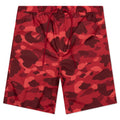 Color Camo Shark Reversible Shorts Red